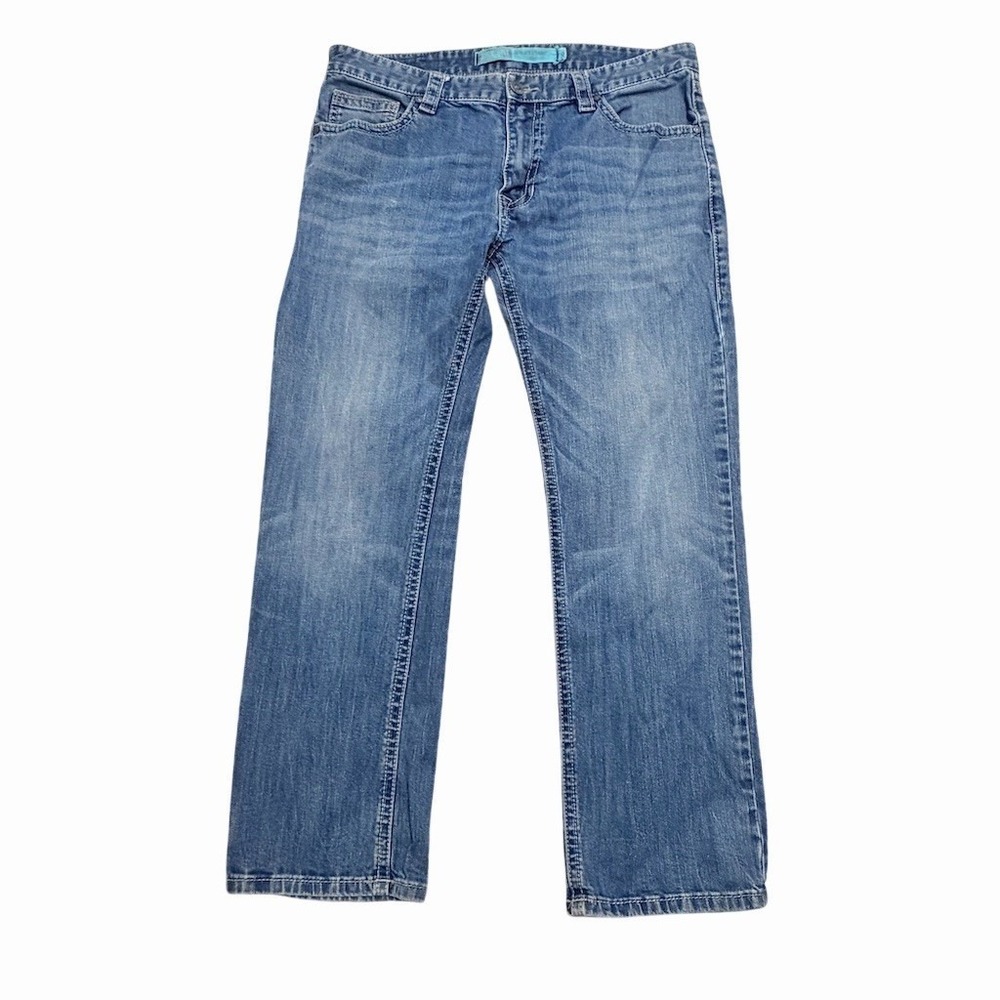 Rock & Republic Jeans Womens Size 36 Blue Straight Leg Mid Rise‎ 5-Pocket